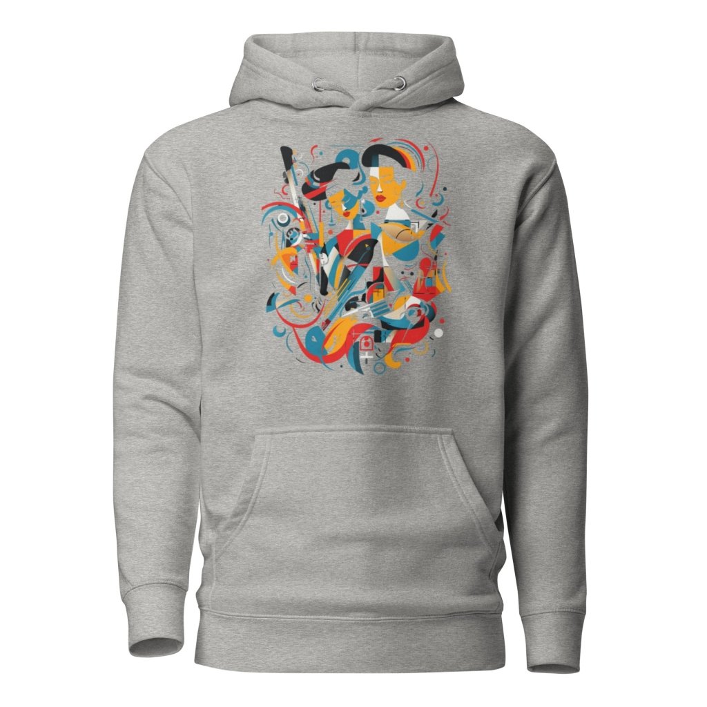 STYLIZED JAZZ PATTERN HOODIE