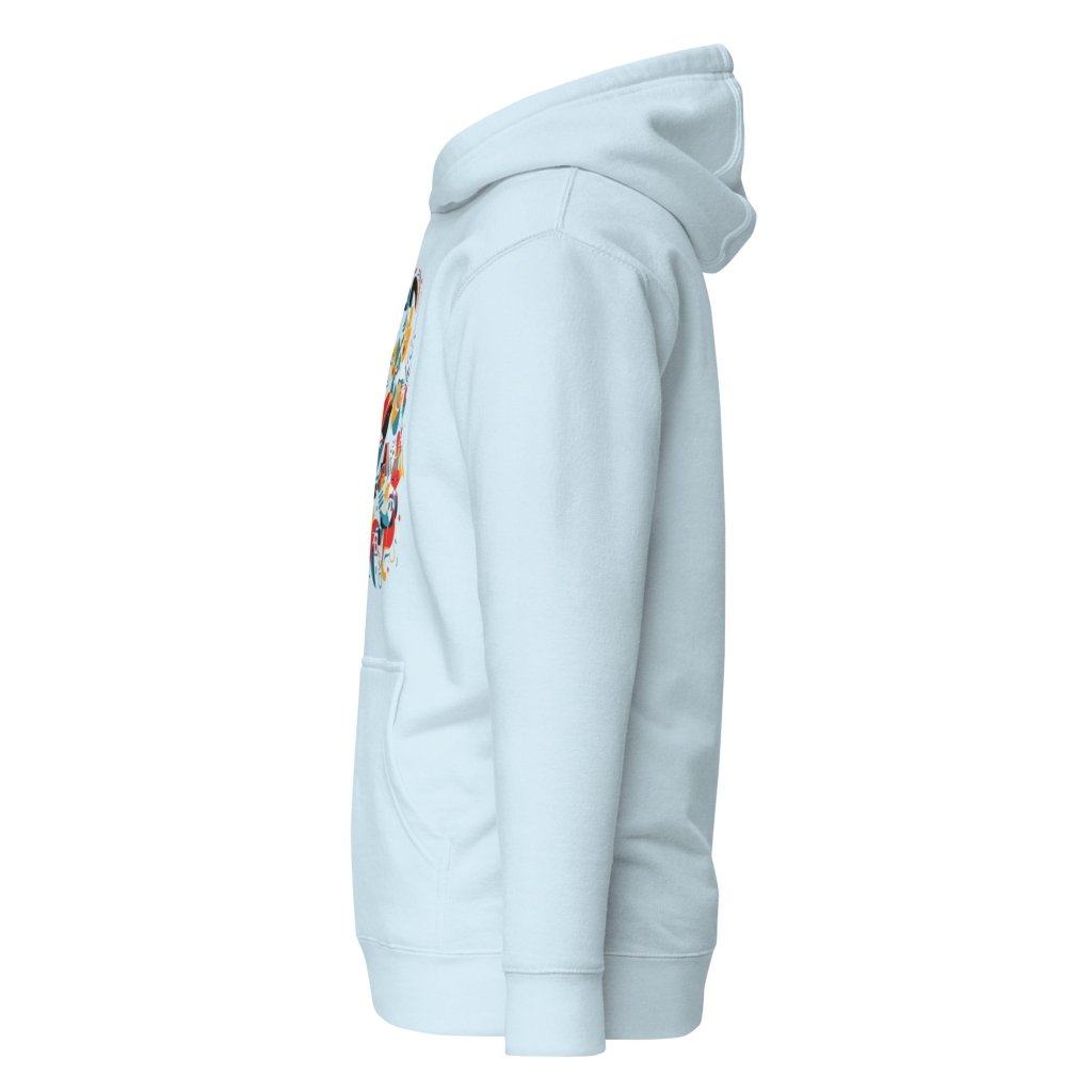 STYLIZED JAZZ PATTERN HOODIE