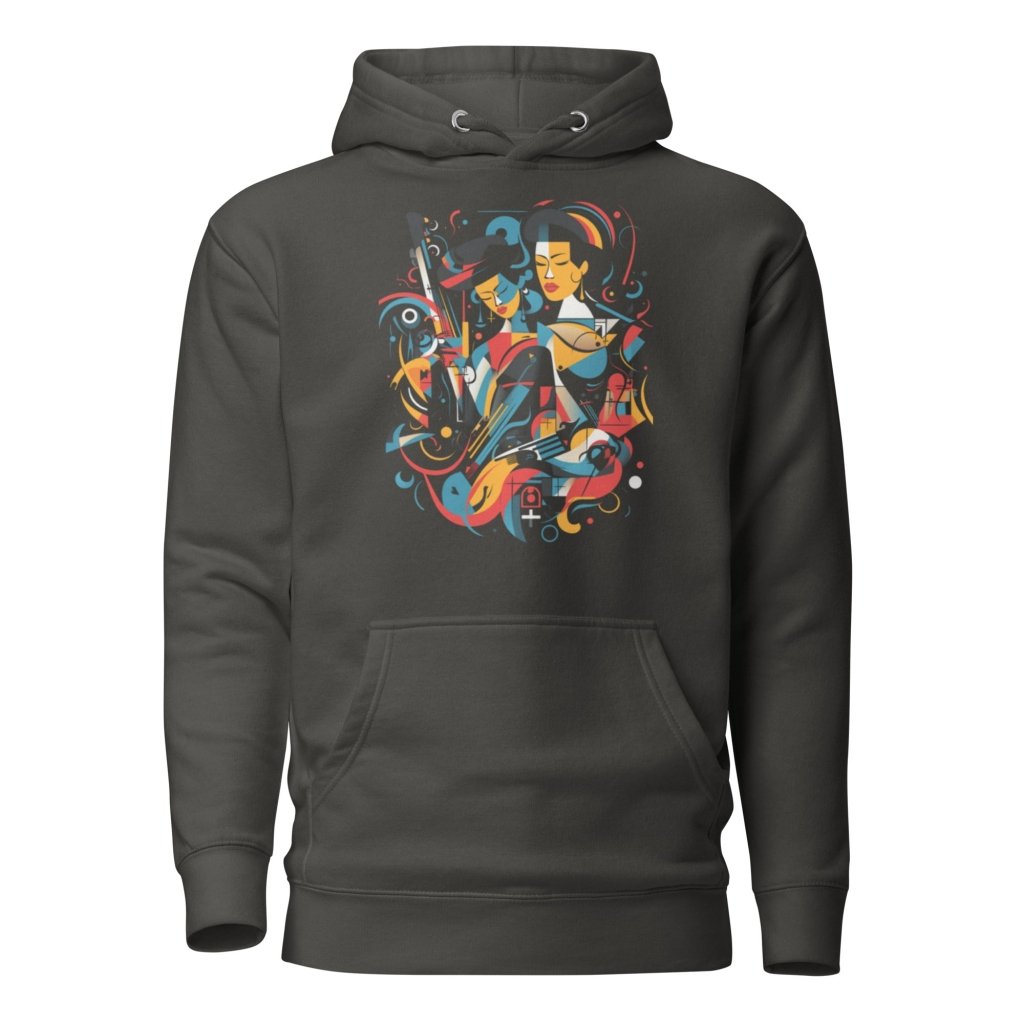 STYLIZED JAZZ PATTERN HOODIE