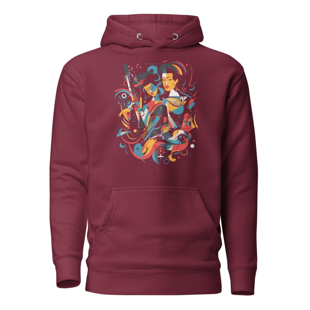 STYLIZED JAZZ PATTERN HOODIE
