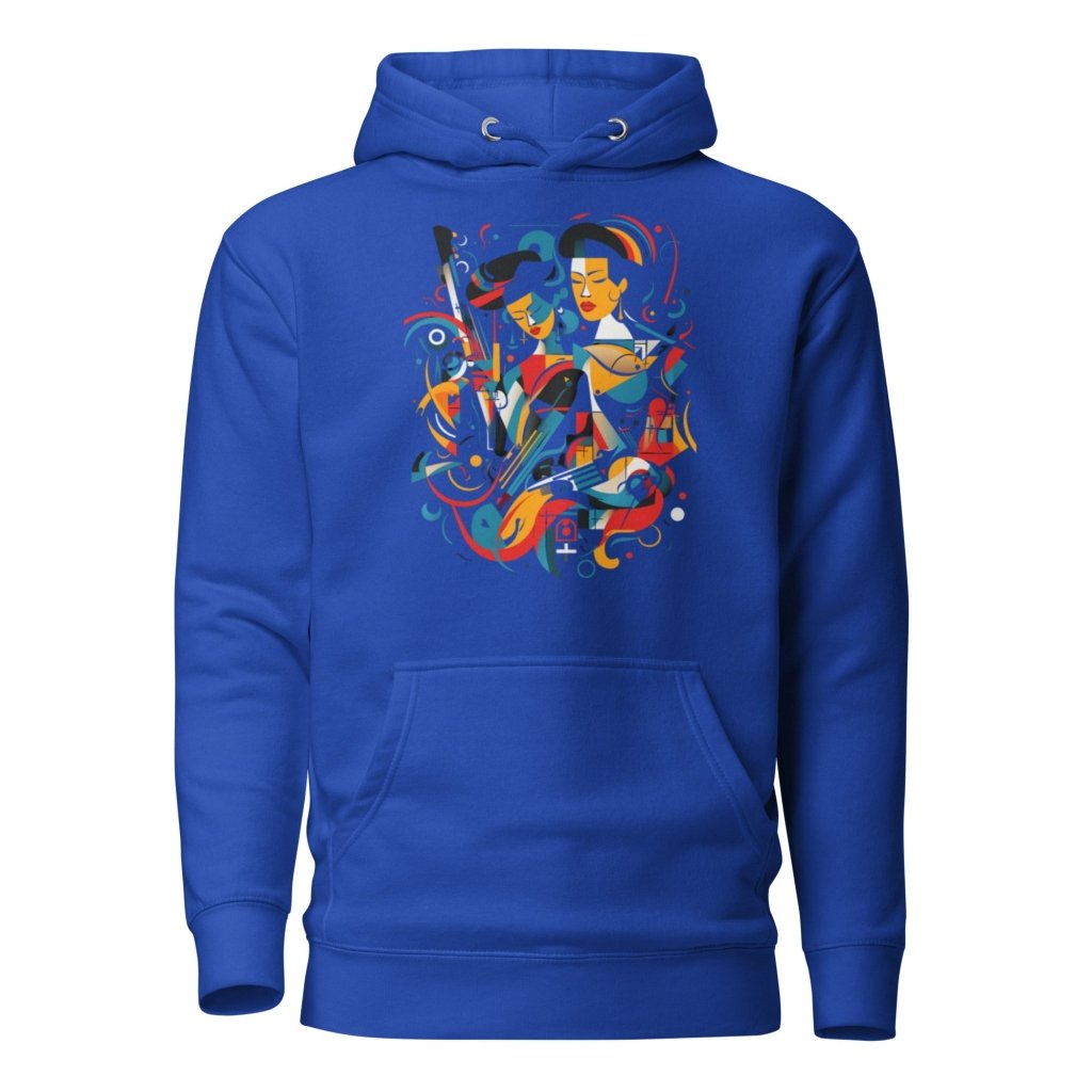 STYLIZED JAZZ PATTERN HOODIE