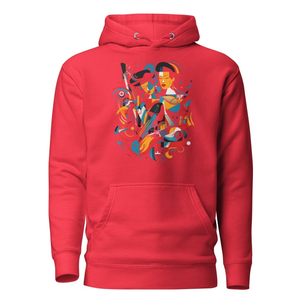 STYLIZED JAZZ PATTERN HOODIE